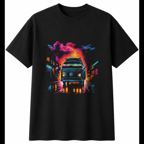 Airbrush camper van the - van, in