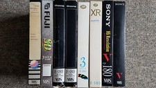 8 x Used 180 minute VHS Video Tapes - Sony Fuji Scotch Dixons Boots