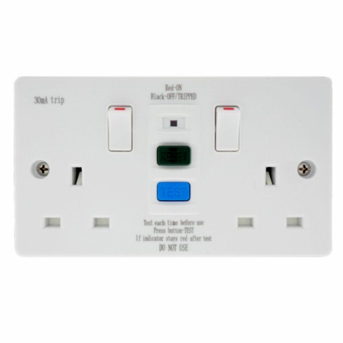 Double rcd switch socket - double,