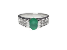 Emerald Men Ring 5x7 mm Oval