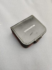 Vintage Studs & Links Cufflink Black Leather Storage Box  Red Lining 