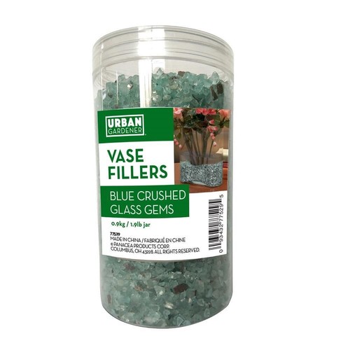 Vase filler blue crushed - blue,