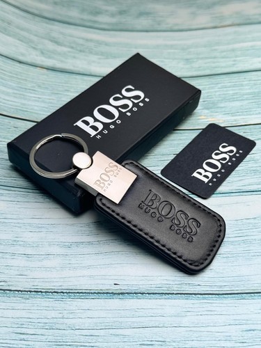 Hugo boss black leather key - boss,