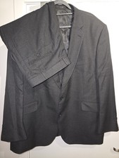 Men's 2 Piece Black Suit Jacket and Trousers, 54inch chest 42inch waist, Centaur