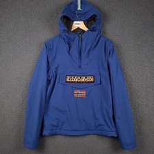 NAPAPIJRI Rainforest Summer Jacket Mens S Waterproof Pullover Hooded 1/2 Zip