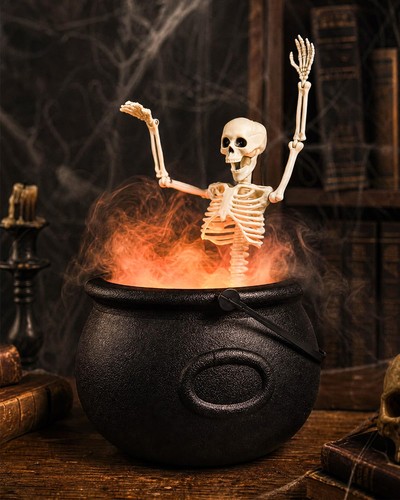 Halloween witch cauldron with - witch,