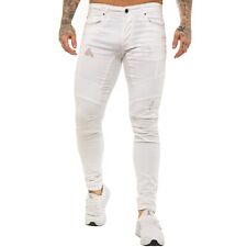 Enzo Mens Biker Jeans Slim Fit