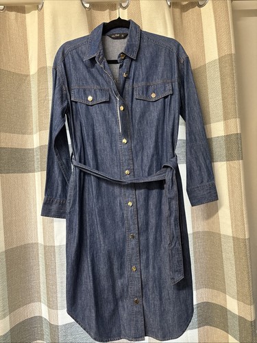 New denim buttoned up long - new,
