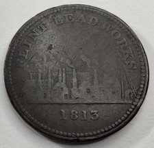 1813 FLINT LEAD WORKS 1d ONE