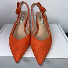 zara trafaluc orange sling back shoes Size 6 - 355