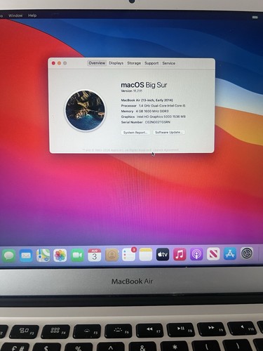Apple macbook air early - 13”,