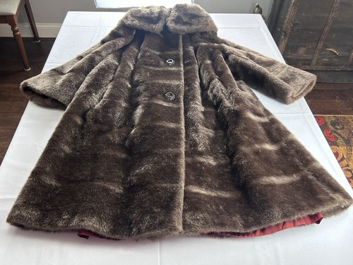 Vintage glam brown faux - vintage, fur