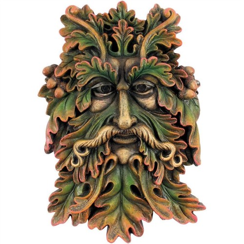 Green man wall plaque - plaque, –