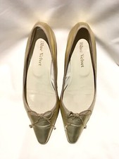 “Blue Velvet” Light Golden ballerina  flats shoes leather, 40,5 very good condit
