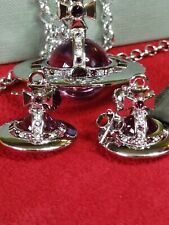 Vivienne Westwood Silver Plated Saturn Orb Swarovski Crystal Set