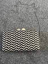 Black And Cream Woven Zig Zag