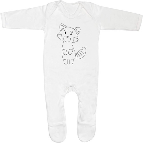 Red panda outline baby - panda,