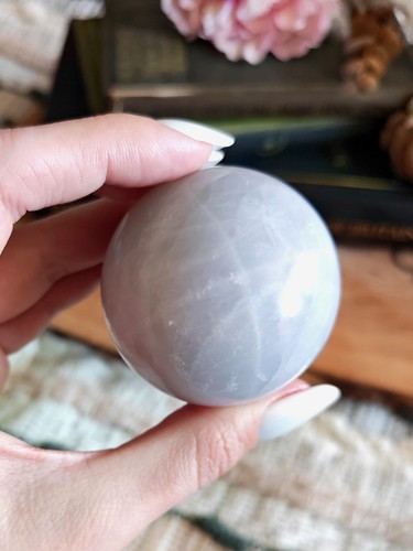 Rare blue rose quartz - rose, sphere