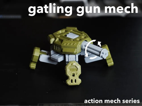 Gattliing gun toy - toy, printed