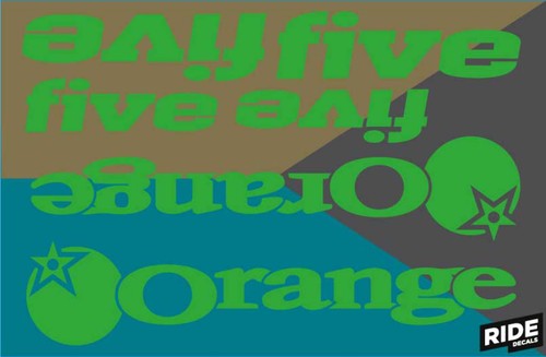 Orange five frame decal kit - five,