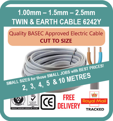 Twin earth electric cable - twin,