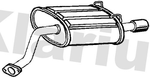 Rear muffler - rear, fits
