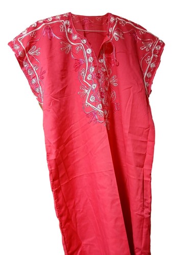 Moroccan abaya pink kaftan - pink,