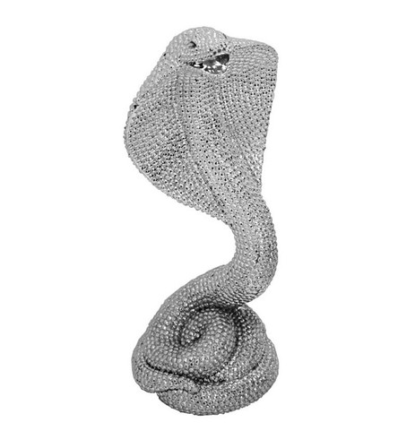 Silver cobra snake - cobra,
