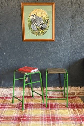Vintage metalliform stools - vintage,