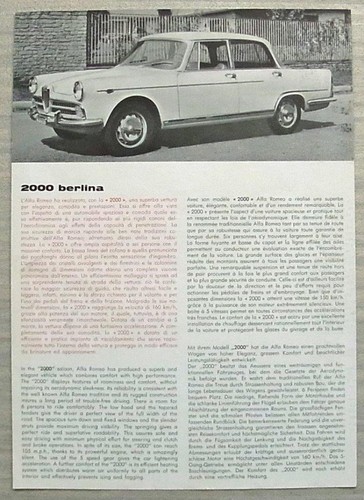 Alfa romeo 2000 berlina car - romeo,