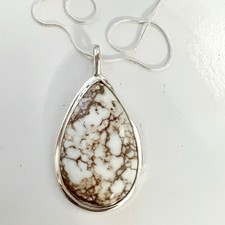 Wild Horse Turquoise 925 Silver Plated Necklace Native American Jewelry