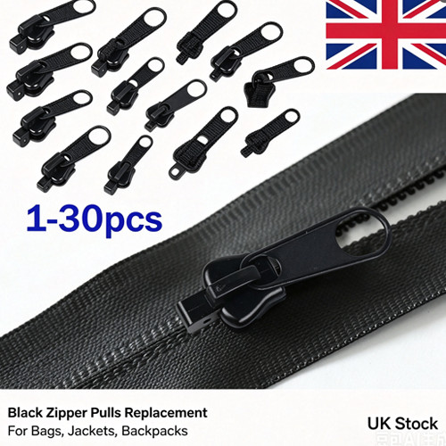 30pcs black zipper slider - 30pcs,