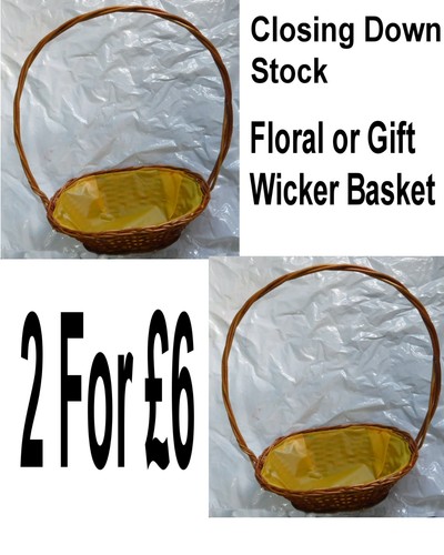 Floral gift empty wicker - or,