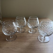 4 x Tudor Crystal Brandy