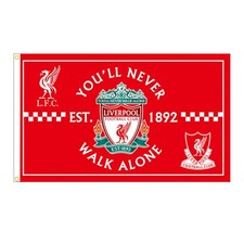 Liverpool Flag You'll Never Walk Alone Large Flag (5ft x 3ft) Present Gift LFC