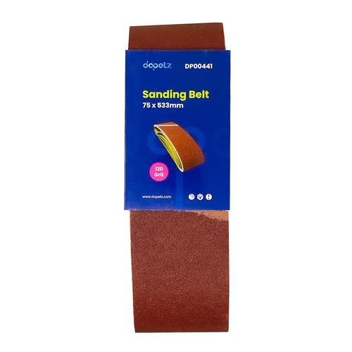 Sanding belts 75x533mm 120 - 5x,