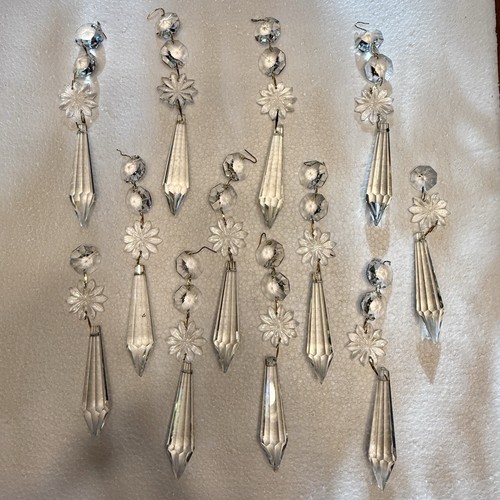 Vintage crystal icicles - 12,