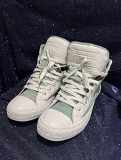 Unisex CONVERSE ALL STAR duck egg blue high top lace up sneakers size UK 6