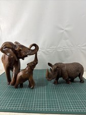 Wooden Elephant Baby & Mother