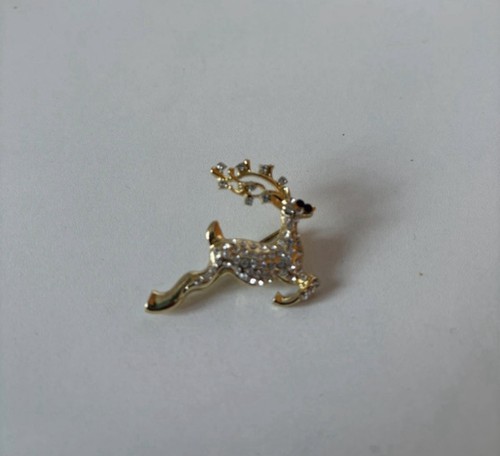 Jumping stag brooch - stag,