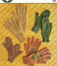 #151 Lady's Childs DK Gloves & Mitts  on 2 needles Vintage Knitting Pattern COPY