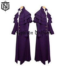 Men Purple Garrick cape coachman high way men cloak (Garrick cape Quick Shipping