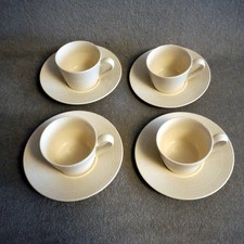 4 x Wedgwood Paul Costelloe Cream Tea Cups And Saucers