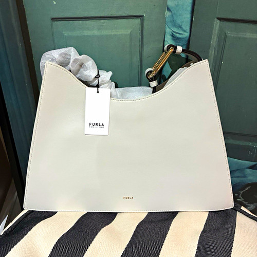 Furla grey leather shoulder - grey,