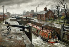 Grand Union Canal lock Rainy