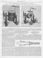 1905 Antique Engineering Print - The Steele-Harvey Metal Melting Furnace