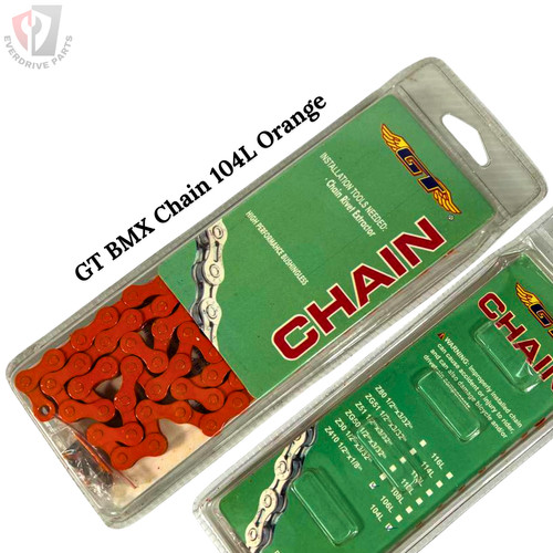 Bmx chain 104l orange - chain, old