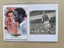 DENIS COMPTON ARSENAL LEGEND HAND-SIGNED PHOTOCARD                              