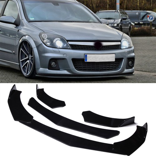 Glossy black front bumper lip - front,