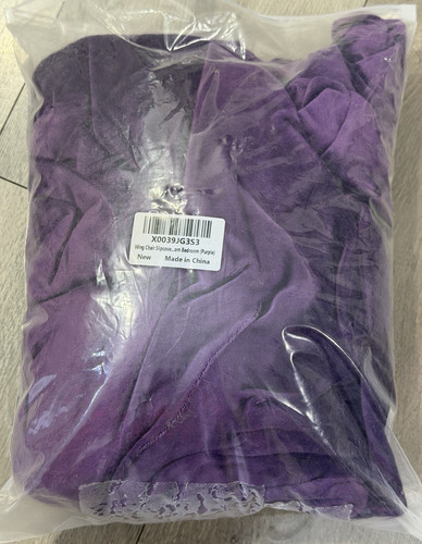Purple wing chair slipcover - purple,